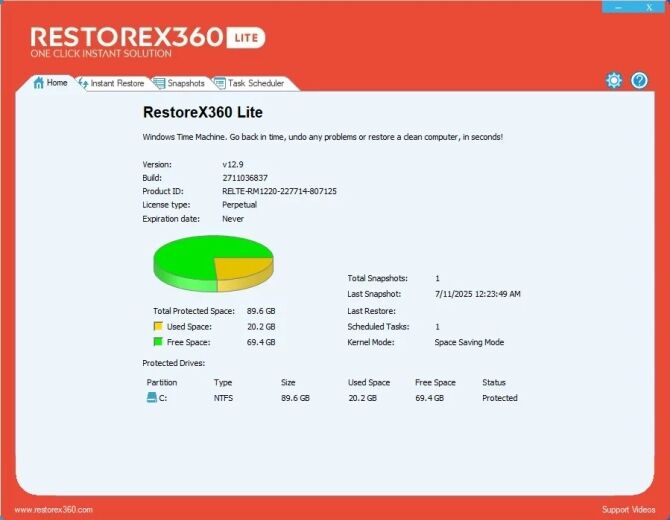 RestoreX360 Lite 1 PC - 1 Year